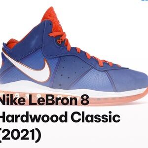 Nike LeBron 8 Blue and Orange Sneakers